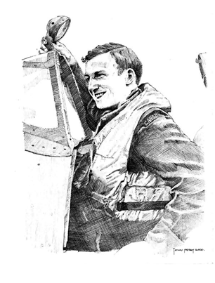 Sketck of Flt Lt Lindsay 1944 by John Perry